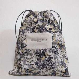 Dior Floral Drawstring Fabric Gift Bag Dust Bag 2021 DIOR Limited Edition GWP